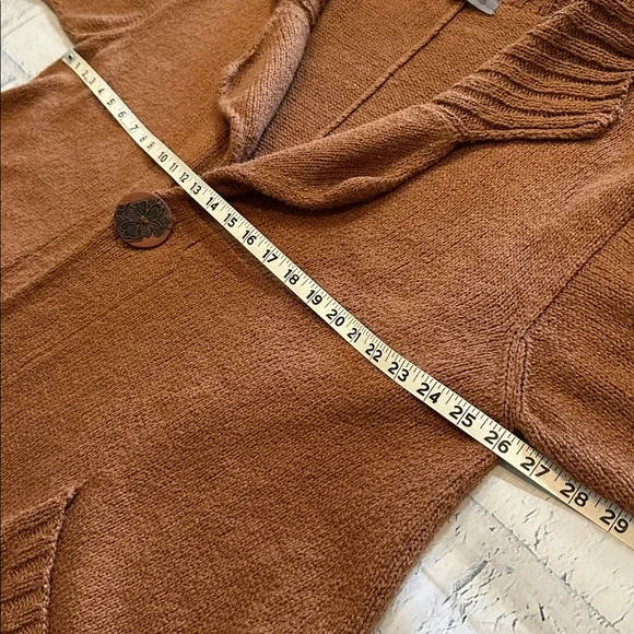 Blue Fish Cozy Brown Knit Cardigan with Pockets - Picture 8 of 11